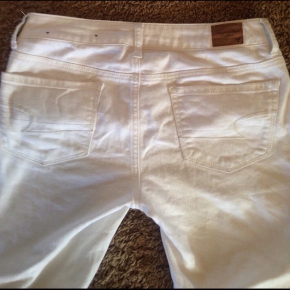 AE Skinny Jeans White Pocket Detail Like New! - Picture 3 of 6